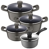 thumbnail of 3claveles - Bateria de Cocina 3 Cacerolas Ø20/Ø24/Ø28cm y Cazo Ø16cm (1,3 L) con Tapas en Aluminio Fundido Antiadherente