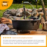 thumbnail of BBQ-Nerd® Dutch Oven "Starter" 3,1L mit Füßen | bereits eingebrannt | Gusseisen Feuertopf, Bräter mit Deckel inkl. Deckelheber