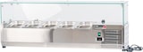 thumbnail of Romux® Kühlvitrinen für Tapas 120x33x44 cm aus Edelstahl und Glashaube mit 5 Becken GN 1/4 | Gekühlte Vitrine mit digitalem Dixell-Thermostat