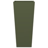 thumbnail of vidaXL Plantenbak 35x35x75 cm staal olijfgroen