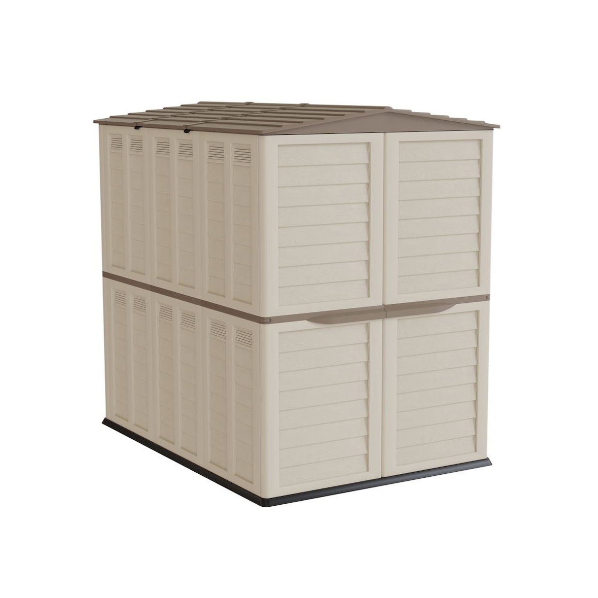 Abri de Jardin Extérieur 5500L Beige - Cabanon de jardin en Polypropylène 151x208x200 - Rangement Outils, Vélos, ARTPLAST