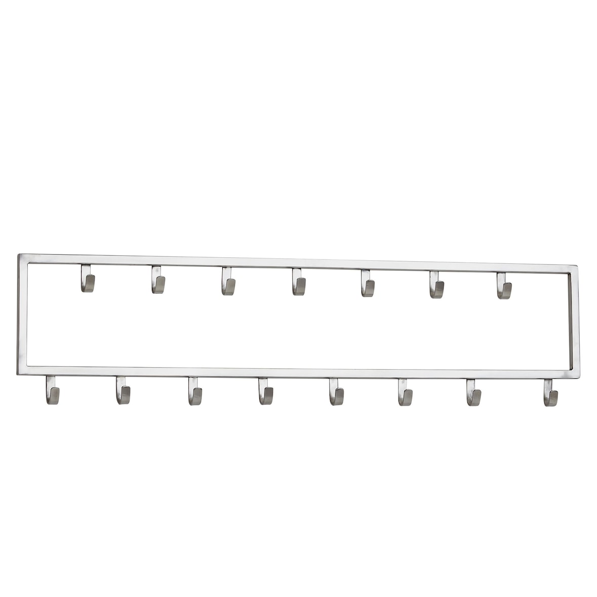 Wandgarderobe Metall Silber 80x20x4 cm Design Flurgarderobe Stahl, Hakenleiste Wandpaneel, Garderobe Wand, Garderobenleiste