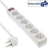 thumbnail of InLine® Steckdosenleiste, 6-fach Schutzkontakt, mit Schalter, weiß, 3m