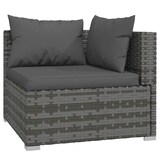 thumbnail of vidaXL 5-tlg. Garten-Lounge-Set mit Kissen Poly Rattan Grau