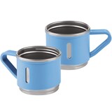 thumbnail of Kaffee/Espresso Becher, 2-teilig, hellblau, matt, 150 ml
