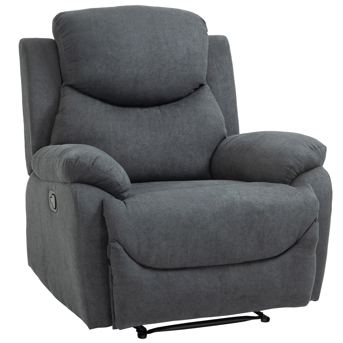 HOMCOM Sillón Ergonómico Reclinable 150° Reposapiés Cojín Acolchado 97x96x105,5 Gris