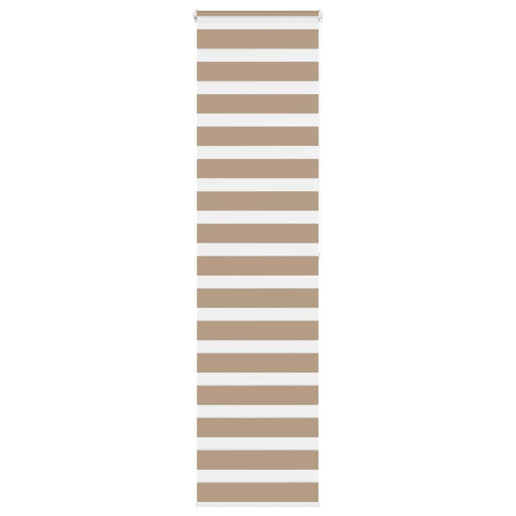 vidaXL Doppelrollo Sandbraun 55x200 cm Stoffbreite 50,9 cm Polyester