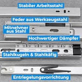 thumbnail of Schubladenschienen 10 STÜCK VOLLAUSZUG mit Selbsteinzug 500mm Softclosing Rollenauszug