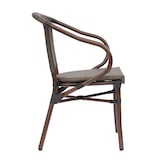 thumbnail of METRO PROFESSIONAL Fauteuil de terrasse BELVIERA, inox/dossier textile, empilable, noir/blanc