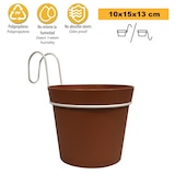 thumbnail of ArtPlast - Set di 6 vasi Ø10x13 cm con ganci in colore terracotta - Collezione POP-UP