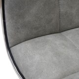 thumbnail of Set di 2 sedie da sala da pranzo HWC-C41, sedia da cucina, girevole e regolabile in altezza, tessuto/tessuto ~ grigio cemento vintage