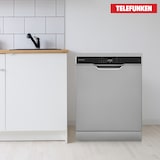 thumbnail of Telefunken Geschirrspüler freistehend 60 cm, Spülmaschine Silber, 12 Maßgedecke, 6 Programme, AquaStop, Eco, GFS6012DI