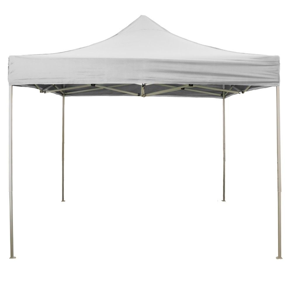 Cubierta lateral impermeable blanca de 3x2m con puerta enrollable para carpa plegable de 3x3m