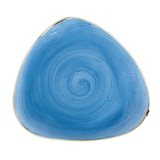 thumbnail of Marineblauwe driehoekige borden van 31,1 cm, Churchill Stonecast met stippen, 6scfstr12, verpakking van 6