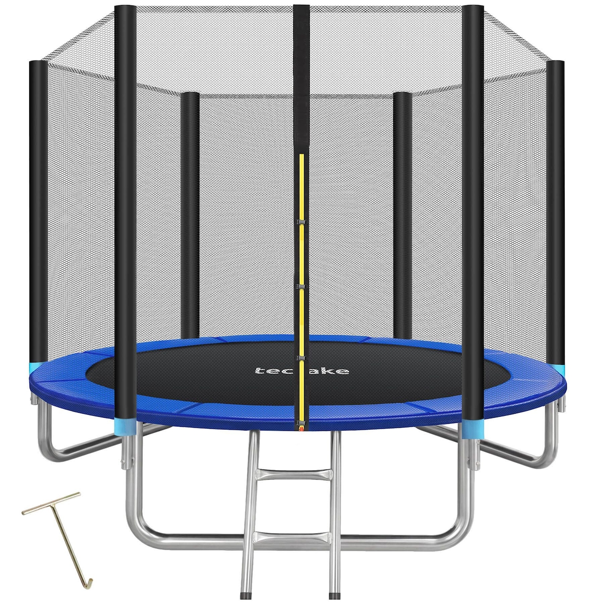TecTake GmbH tectake Trampolin Garfunky mit Sicherheitsnetz Schwarz/Blau