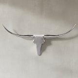 thumbnail of Wanddekoration Geweih, Aluminium, Elegantes Handwerk, Modernes Design. Silber, 74x5x35 cm | Kadima Design
