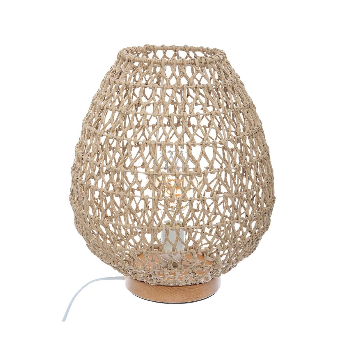 Lampe à poser en métal et papier H 35.5 cm