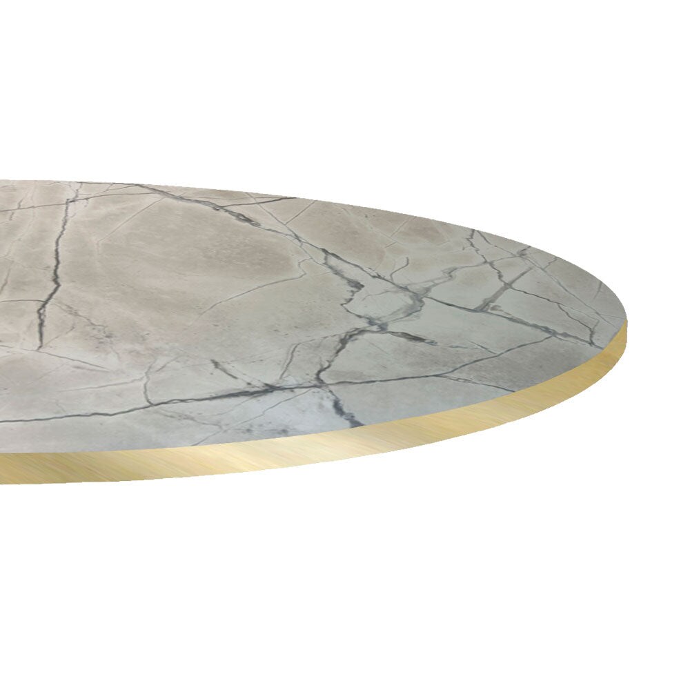 Restootab - Tampo Ø90 mármore venato decoração bordas em latão