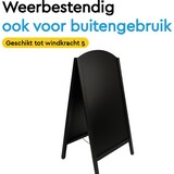 thumbnail of BRASQ Krijtstoepbord Elegance Zwart - 70x130 CM - Krijtbord - Reclamebord - Stoepbord - Dubbelzijdig - voor Binnen en Buiten - Horeca