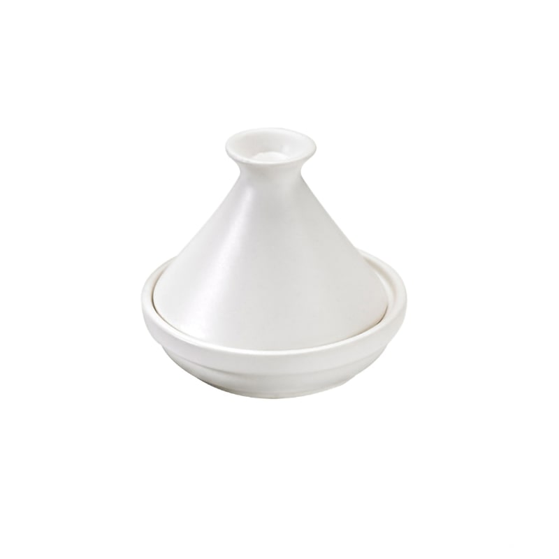 FHC - 24Pcs - Mini tajine en porcelaine blanc - H80mm