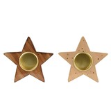 thumbnail of 1 Teelichthalter Holz 11,5cm in Stern Form - Teelicht Kerzenhalter Weihnachten Hochzeit Tischdeko Kerzendeko Holzdeko Weihnachtsdeko Holzstern Natur