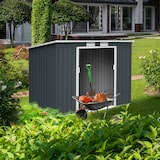 thumbnail of HATTORO P100 Metall Gerätehaus Geräteschuppen Garten Schuppen Gartenhaus Grau