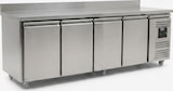 thumbnail of Romux® Kühltisch mit 4 Türen 223x70 cm mit Luftkühlung | Theken Kühlschrank aus Edelstahl mit Kapazität 553 L und Leistung 350 W