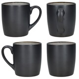thumbnail of 6x Reactive Glaze Dark Cement Kaffeebecher 250ml Grau Teetassen Kupfer Kakao Mug