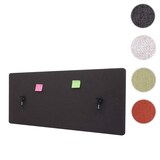 thumbnail of Akustik-Tischtrennwand | HxBxT 60x140x2cm | doppelwandig Stoff/Textil | Braun-Grau | Büro-Sichtschutz Schreibtisch Pinnwand