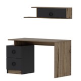 thumbnail of Schreibtisch Kompakt Anthrazit Walnuss 9758