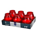 thumbnail of METRO Professional Candela in vetro, paraffina / cera vegetale, 9,8 x 10,2 cm, ca. 60 / 70 ore, rosso, 6 pezzi
