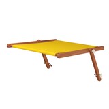 thumbnail of Sonnenliege gelb Liegestuhl Fußteil Sonnendach Kissen Holz Deckchair Gartenmöbel 10-302 F S KH