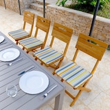 thumbnail of Lot de 4 Galettes de Chaise 35x35x3 cm motif Rayures Solaires