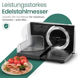 thumbnail of Emerio Multifunctionele Snijmachine - 100W, Dikte Verstelbaar 0-17mm - RVS Mes - Broodsnijmachine Elektrisch - MS-125000.1 Allessnijder Zwart