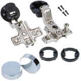 thumbnail of Paar Stahl Schrankscharniere Glastürscharnier Topfband Ø 26mm Innenanschlag Rund