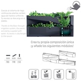 thumbnail of Prosperplast - Macetero vertical CASCADE GARDEN WALL - 78x19x35cm en color Antracita