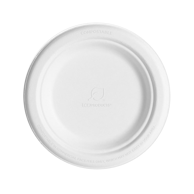 MONOUSO - Prato Bio da Cana de Açúcar Branco Ø15,5cm (1.000 Uds)