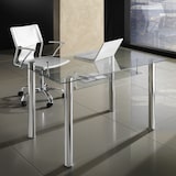 thumbnail of Oreste Luchetta scrivania DOIG piano in vetro temprato trasparente H.75 x L.120 x P.70 cm