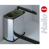 thumbnail of Hailo Abfallsammler 3416101 MF Swing bs Duo 16 Liter Edelstahl schwarz
