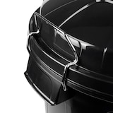 thumbnail of Cubo de basura con tapa 100 litros basurero negro asas de presión