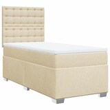 thumbnail of vidaXL Boxspringbett mit Matratze Creme 80x200 cm Stoff