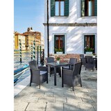 thumbnail of BICA Diningset 5 tlg. Lido, 4 Sessel inkl Sitzkissen und Tisch Dallas, Graphite - wetterfest