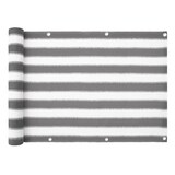 thumbnail of Balkonsichtschutz 90 x 500 cm / grau-weiß gestreift