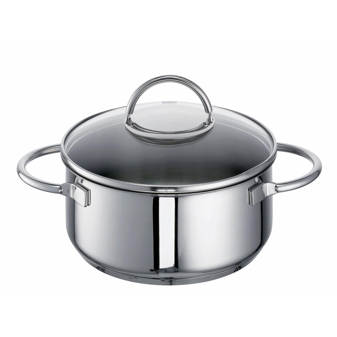 Rohe Germany Bratentopf Ravenna, 16 cm, 1,4 l, Edelstahl, Glasdeckel