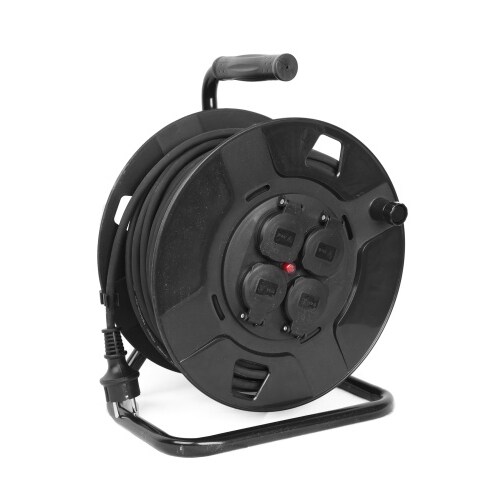 Outdoor Kabeltrommel 50m IP44 Verlängerungskabel Kabelrolle Haushalt Wärmeschutz : 50 Meter