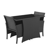 thumbnail of Möbilia Garten Sitzgruppe 3-tlg | 2 Sessel inkl. Sitzkissen, 1 Tisch | Polyrattan | schwarz | 10020012 | Serie GARTEN