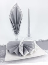 thumbnail of Airlaid Serviette Romantique in Silber, 40 x 40 cm, 50 Stück - APARTina