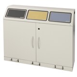 thumbnail of Abfalltrennung Flex-M-3fach-Sammelstation mit Fußhebel, ProPads in blau, gelb und anthrazit