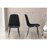 thumbnail of Chaise de salle à manger Baxter velours Noir