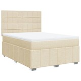 thumbnail of vidaXL Boxspringbett mit Matratze Creme 140x200 cm Stoff